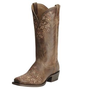 Ariat Ardent Women’s Brown Leather Embroidered Cowgirl boot 9.5 B Terra Brown
